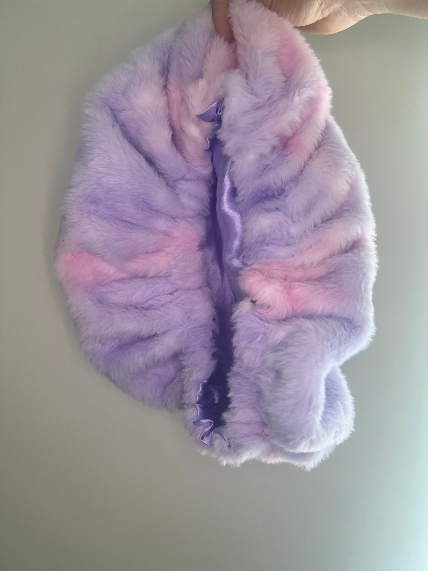 Purple fur bonnet