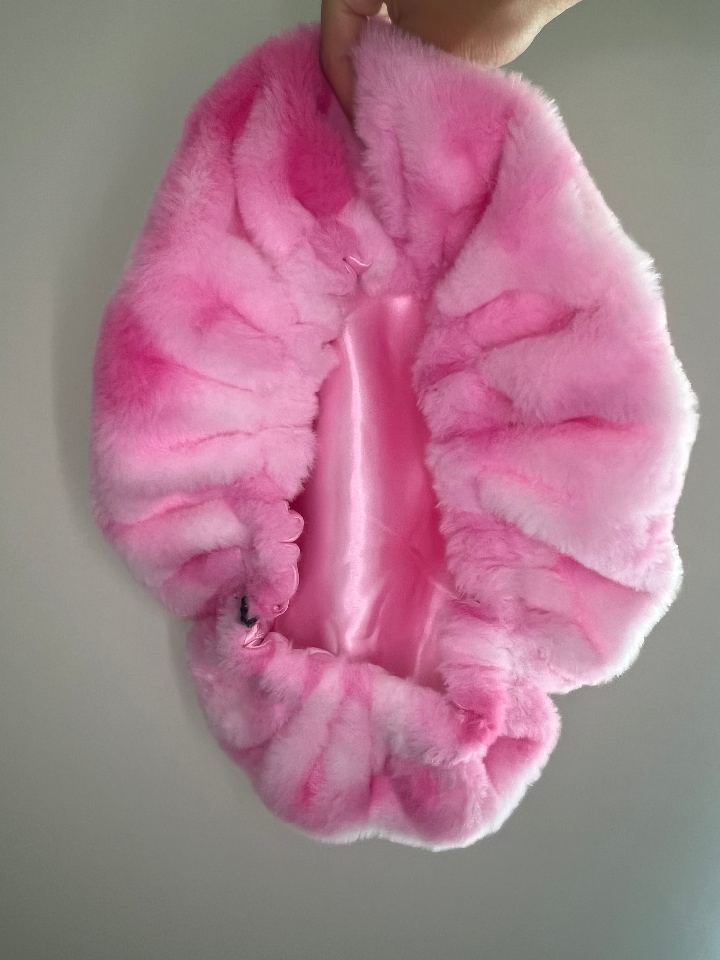 Pink Fur bonnet
