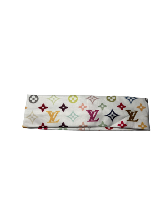 White multicolor Headband