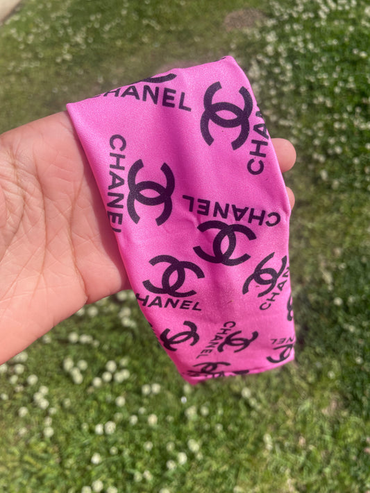 Pink Chanel headband